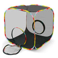 Pop-Up Outdoor Cat Enclosure Rolling Cube, Escape-Proof Mesh Playpen for Indoor Cats Run Small Dogs Run, Collapsible Tent for Cats Rabbits Guinea Pigs Ferrets, Quick Setup, Expandable - size: cube cat enclosures