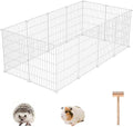 C&AHOME Pet Playpen, Small Animals Supplies, 12 Panels, 12" × 15", White | Exercise Playpens Cage, C Grids Portable Yard Fence Indoor, Guinea Pigs, Puppy Pet Products, DIY Metal - color: White, style: 12 Panels