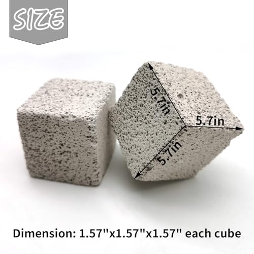 Hamiledyi 20 Pcs Chinchilla Lava Blocks Rabbit Chew Toys | Bunny Lava Teeth Grinding Stone Small Animal Mineral Calcium Stone for Hamsters Rabbits Chinchillas Squirrels Rats Parrots - size: 1.57 Inch Diameter