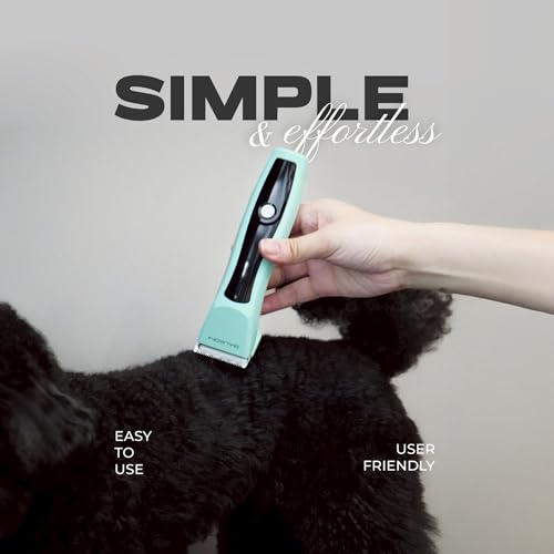 Cordless Pet Trimmer for Dogs & Cats – Rechargeable Grooming Clipper with Detachable Metal Blade, Low-Noise Motor, Supports Optional Blade Lengths (Parent) (Green, Single) - color: Green