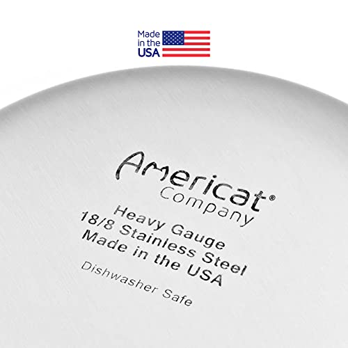 Stainless Steel Cat Bowls for Food & Water by Americat – Made in USA – Dishwasher Safe, Human Grade, Whisker Friendly Dishes (4 Bowls) - size: 4 Bowls