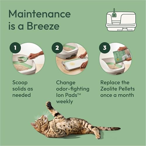Purina Tidy Cats Breeze Cat Litter Pads Refill, Clean Linen Ion, 10 Ct | Pads offer 7 days of odor control with absorbent quick drying technology - style: Scented Pads