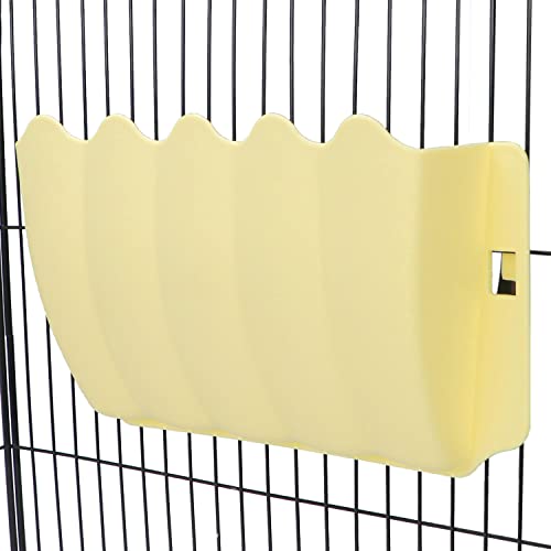 Litewoo Rabbit Hanging Hay Feeder Rack Guinea Pig Mess-Free Dispenser Hay Bowl Manger Rack Wall-Mounted for Small Pets Rat Chinchilla Ferret Squirrel Cage Accessories (Yellow) - color: YELLOW
