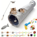 43-Piece Interactive Cat Toy Set with Collapsible Tunnel, Enrichment & Activity Bundle for Indoor Cats, Rabbits & Ferrets, All-in-One Play Kit with Teasers, Catnip Mice & Balls for Boredom Relief