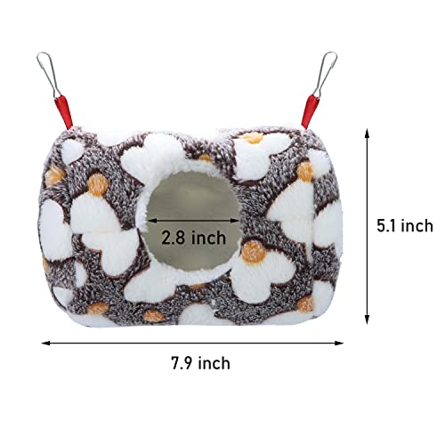 Wontee Hamster Hammock Warm Bed House Small Animal Hideout for Hamsters Gerbil Young Rat Mouse (Coffee) - color: Coffee
