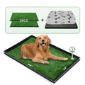 HQ4US 4LEGS Grass Pee Pads for Dogs Potty with Foldable Dog Litter Box | Odor Free Artificial Grass Patch Pads with Dog Pee Pad Holder with 4 PCS Reusable Pee Pads, Liner Base for Potty Training - size: X-Large for Dog＜ 38" Length
