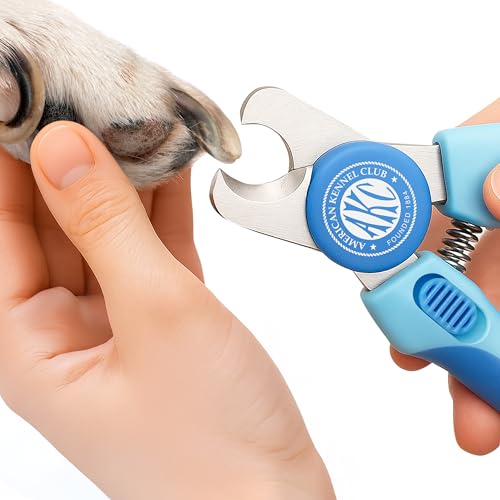 AKC Dog & Cat Stainless Steel Nail Clippers with Safety Guard and Nail File | Professional grooming tool with stainless steel blades and an easy-grip anti-slip handle for all pet sizes. - style: Nail Clipper