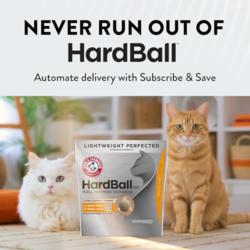 ARM & Hammer Hardball Clumping Cat Litter, Garden Bloom, 14.5 Lbs | Lightweight 5-in-1, 24/7 Odor Control, Easy Clean Up, Non-Clay Formula, 99.9% Dust-Free, Multi-Cat - size: 14.5 LBs