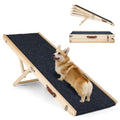 Foldable Dog Ramp for Bed, 4 Adjustable Portable Pet Ramps, 40" Long Pet Ramp for Small Dogs, for High Beds, Dog Step for Large Dogs Stairs for Car, Couch - size: 40 Inch Long