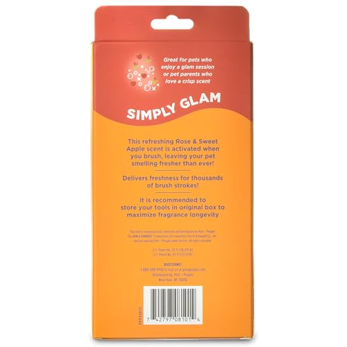Arm & Hammer Deodorizing Slicker Dog Brush, Sweet Apple & Rose Scent | Fragrance transfer technology, baking soda infused, self-cleaning button, removes loose fur and tangles - size: 1-Pack, style: Slicker Brush - Sweet Apple & Rose