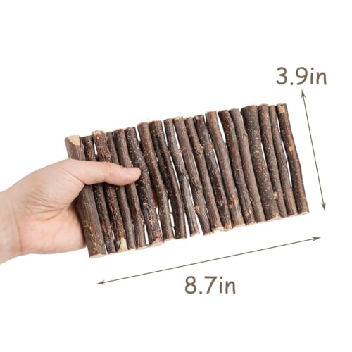Hamiledyi 4PCS Hamster Bridge Wooden Bridge Toy Rat Ladder Natural Wooden Hideout Tunnel Ladder Hamster Cage Accessories Chew Toys for Guinea Pig Rat Chinchilla Reptile - size: 8.7" × 3.95" (4 pcs)