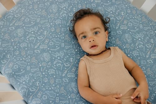 Copper Pearl Premium Knit Crib Sheets for Boys and Girls: Breathable, Soft, Fitted for Standard Mattresses, Baby Registry or Shower Gift, Hogwarts - color: Hogwarts