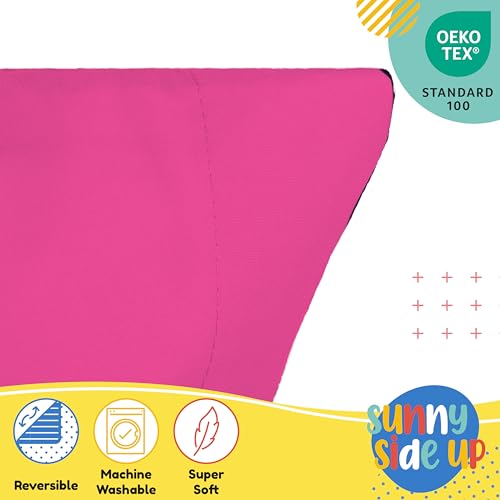 Disney Minnie Mouse Kids Pillowcases 2 Pack, Standard Size 20x30, Reversible Super Soft Microfiber Pillow Covers, Machine Washable Pink Kids Bedding - Sunny Side Up (Official Disney Product) - color: Pink - Minnie Mouse