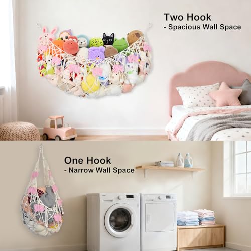 Stuffed Animal Storage Hammock,Large Stuffed Animal Net Or Hammock Wall Hanging Net, Plushie Net, Storage Hanging Organizer