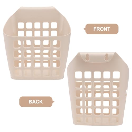 ULTECHNOVO 1pc Capacity Feeder Hanger Basket Plastic Hay Holder for Guinea Pigs Chinchillas and Animals Waste-reducing Design for Easy Feeding - color: Beige