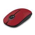 VssoPlor Wireless Mouse, 2.4G Slim Computer Laptop Mouse, Black and Red | Portable Mouse, Plug & Play USB Nano Receiver, Quiet Silent Optical Mice for Notebook, PC, Laptop, Computer, Windows, Mac - color: Black and Red