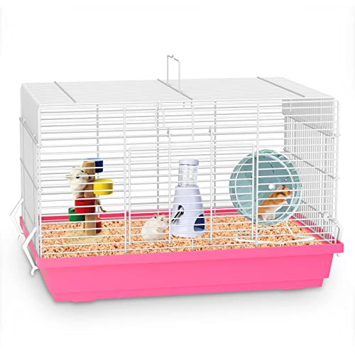Pronetcus Hamster cage for Hamsters, Gerbils, mice, Rats, Small Guinea Pigs and Other Small Animals. - color: Pink, size: Large