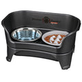 Neater Feeder Express Mess Proof Dog Bowls Elevated for Medium and Large Breed – Made in USA – No Spill Raised Slow Feeder Elevated Dog Bowl Stand, Slow Feed Food and Water Bowl Set, Black - color: Midnight Black, size: Medium to Large w/ 9 Peak Slow Feed