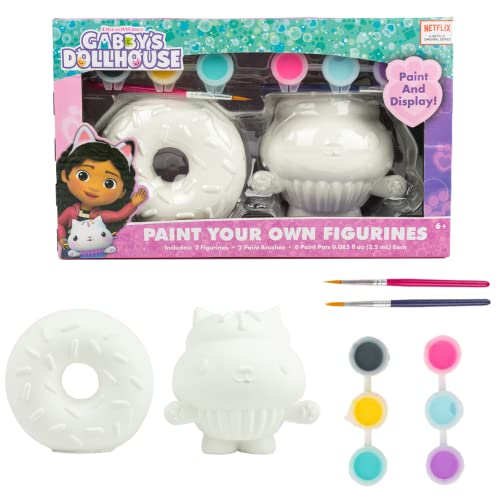 Innovative Designs Gabby’s Dollhouse DIY Paint Your Own Figurines Arts and Crafts Set for Girls - style: Gabbys Dollhouse