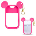 Mouse Design Silicone Case Compatible with Touchland Hand Sanitizer Spray 1 fl oz, Silicone Protective Case Holder with Keychain for Power Mist and Glow Mist, Rose Red - color: Rose Red