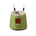 Sugar Glider Hanging Sleeping Pouch, Warm Soft Bed for Small Pets | Double layer thick construction, machine washable fabric,enclosed privacy nest, resting shelter for small pets - color: Green