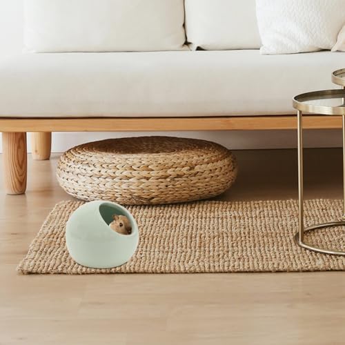 POPETPOP Hamster Summer Cooling Nest Pet Mat Small Animal Sleeping Bed Comfortable Pet Supply 3.14X3.14X2.55In Travel Couch Use
