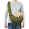 Dog and Cat Sling Carrier Up to 16.5 Lbs, Hand-Free Reversible Pet Sling Carrier with Adjustable Strap and Pocket, (Army Green, 1 Pcs) Intended for Hiking/Camping/Traveling - color: Army Green