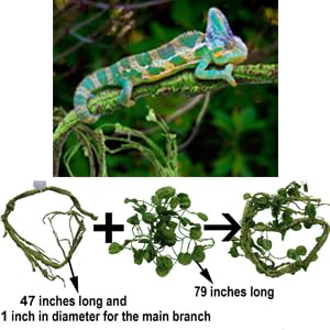 2pcs Reptile Plants for Bearded Draded Tank Accessories, Terrarium Plants Artificial Decor for Snake Cage, Fake Plant for Leopard Gecko Habitat, Lizard Chameleon Ball Pythons (Group B2) - color: Group B2