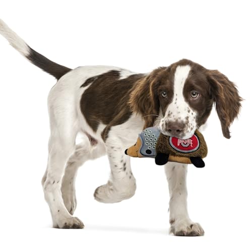 NCAA Ohio State Buckeyes Plush Hedgehog Toy for Dogs & Cats, Cool Soft Pet Toy for Fun and Interactive Play, Dog Chew Toy with Squeaker, Licensed Hot Pet Toy - color: Ohio State Buckeyes