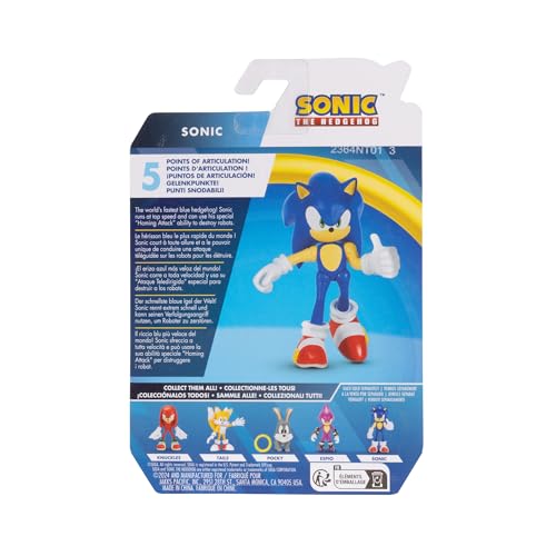 Sonic The Hedgehog 2.5" Best of Modern Sonic Action Figures, Includes Sonic, Shadow, Tails, and Knuckles