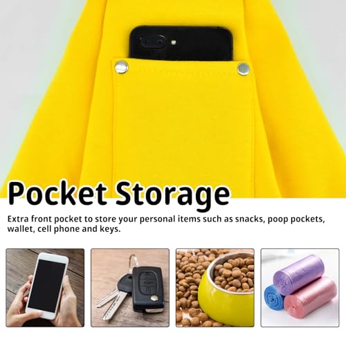 Dog and Cat Sling Carrier - Hands Free Reversible Pet Papoose Bag - Soft Pouch and Tote Design - Suitable for Puppy, Small Dogs Cats Outdoor - color: Yellow