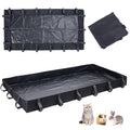 Guinea Pig Cage Bottom Tarp for C&C Grids Habitat Cage Panel, 47x24 inches Guinea Pig Cage Liner Base, Washable Small Animal Cage Bedding for Rabbits Hamsters Hedgehogs Ferrets Small Pets(No Cage)