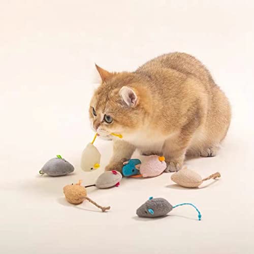 Catnip Toy, Cats Mouse Plush Cat Toys, Cat Mice & Animals Toys for Indoor Cats and Kittens, Cat Chew Toy for Exercise for Pet Cat Kitten Kitty (6 Packs)