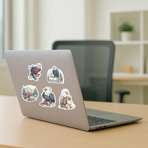 100 PCS Eagle Stickers Pack – Waterproof Vinyl Decals for Water Bottles, Laptops, Phones, Notebook, Cars – Cool Vibrant Graphics for Eagle Enthusiast - color: Eagle