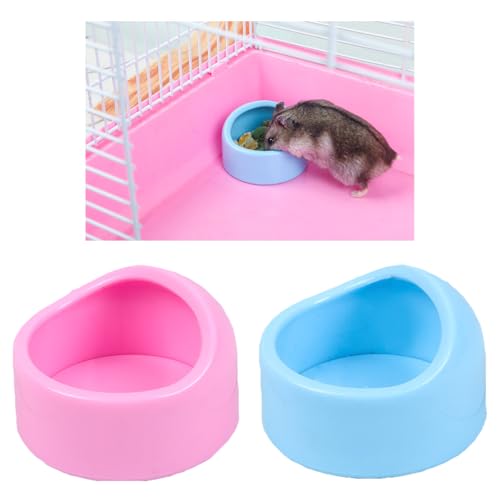 4 Pack Hamster Bowl Dwarf Feeding Bowls Food Water Feeder Dish for Robo Syrian Hamsters Hammies Mice Gerbils Degus Hedgehog Small Animals Pet