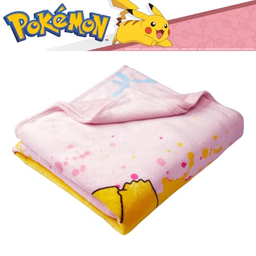 Pokemon Girl Pikachu Kids Bedding Super Soft Cozy Throw Blanket, 62 in x 90 in, (Officially Licensed Product) By Franco Kids - color: Pokemon Girl, size: 62 in x 90 in
