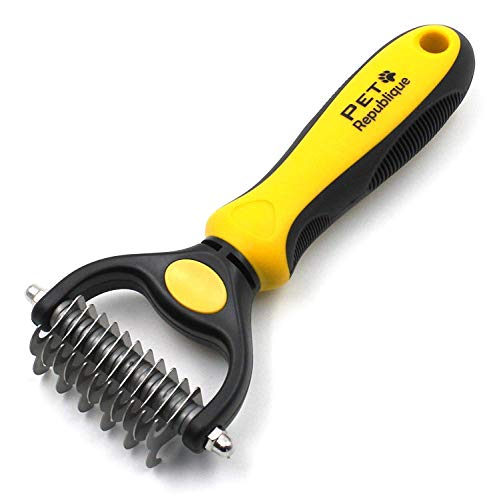 Dog Dematting Tool – Matt Splitters for Dogs, Cats, Rabbits, Long Haired Breed Pets – Effective Pet Dematting, Mat Remover, De-Matting Comb, or Dematter (6+11 Teeth) - size: 6+11 Teeth