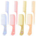 8Pcs Baby Hair Comb Set with Cute Bear Pattern, Safe Rounded Tooth Toddler Hair Brushes & Rat Tail Combs for Kids, 4 Color Cute Infant Grooming Kit for Girls & Boys,Travel Friendly