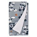 NoJo Disney Mickey Mouse Gray, Navy, White and Red Stars Super Soft Sherpa Baby Blanket - color: Mickey Mouse Gray, Navy