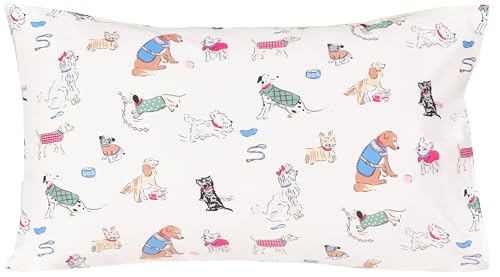 Scientific Sleep Puppy Dog 100% Cotton 4 Pcs Full Bed Sheet Set Kids Toddler Teen, Flat Sheet & Fitted Sheet & Pillowcase Girls Boys Bedding Set (Full, Dogs) - color: Dogs, size: Full