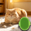 Pet Bathing Brush for Dogs and Cats, Silicone Grooming Brush Green | Shampoo, Soft Rubber Curry Brush for Shedding and Massage, Deshedding Tool for Pet Hair Removal - color: Green