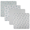 Disney Baby 4-Pack Receiving Blankets — 100% Cotton Flannel, 28" x 28" — Available in Mickey, Minnie, Pooh, Stitch or Angel — Soft Swaddle, Burp & Stroller Blankets — Gift-Ready with Ribbon Bow - color: Stitch