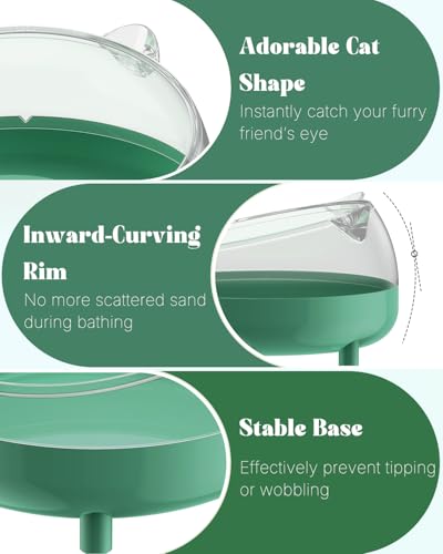 Pawfly Hamster Sand Bath Container, Hamster Sand Bath Box, Hamster Bathtub, Hamster Bathroom, Hamster Toilet, Plastic Dust Bath for Dwarf Hamsters, Syrian Hamsters, Mice, Gerbils & Small Animals - color: Dark green