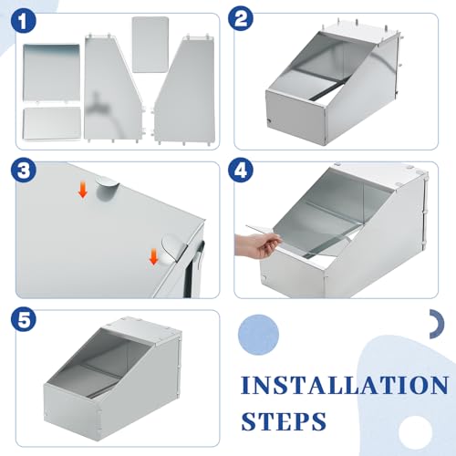 Maxcheck 2 Pcs Galvanized Metal Rabbit Nesting Box Bunny Small Animal Nest with Removable Acrylic Floor Durable Easy to Clean for Indoor Outdoor Use Rabbit Supplies(14.5 * 8.5 * 8 Inch) - size: 14.5"L x 8.5"W x 8"H