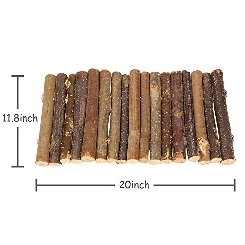 PINVNBY Guinea Pig Wooden Ladder Bridge (20 x 11.8 in) Rabbits Hideout, House, Tunnel, Rodents Chew Toys for Bunny, Chinchillas, Hedgehogs, Ferrets, Rat and Small Animals-Extra Large - size: 1 PCS, L ( 20 X 11.8 inches )