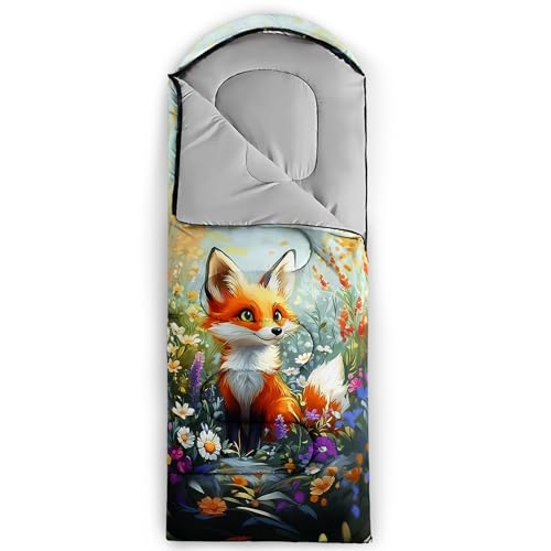 AILONEN Midnight Meow Sleeping Bag, Charcoal Cat Eyes Crescent Graphic, Portable Camp Sack Sleepover Style - color: S118