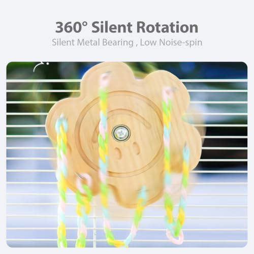 Sugar Glider Climbing Toys Haning Swing Sugar Glider Cage Accessories | Natural Wood Climbing Toys Sugar Glider Accessories Rat Enrichment Toys for Small Animals Rat and Birds (Hanging Style A) - style: Hanging Style A