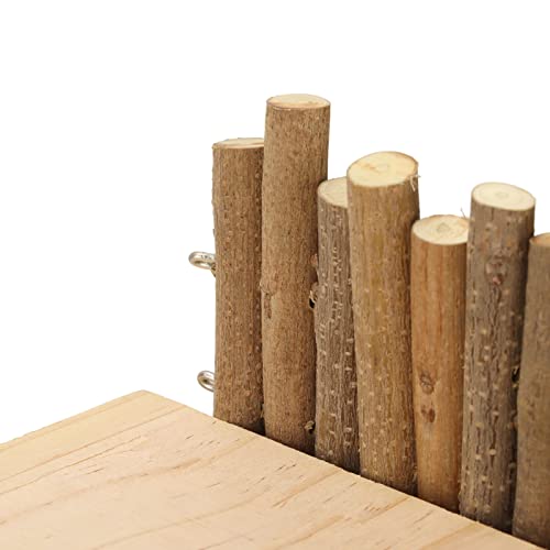 Wooden 2-Layer Hamster Stand Playground With Ladder, Climbing Toy Cage Accessories for Squirrel, Gerbil, Chinchilla, Parrot, Bird, Small Animals