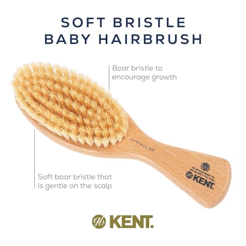 Kent Peter Rabbit Jemima Puddle Duck Baby Hair Brush and Comb Set, Soft Bristle Newborn Hair Brush, Wooden Beechwood Baby Brush Set for Fine Hair