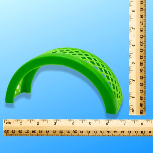 Needzo DIY Terrarium Supplies, Plastic Colorful Bridge Toy for Hermit Crabs and Small Animals, Bridges for Reptile Cages, 3 x 6.5 Inches (Bridge)